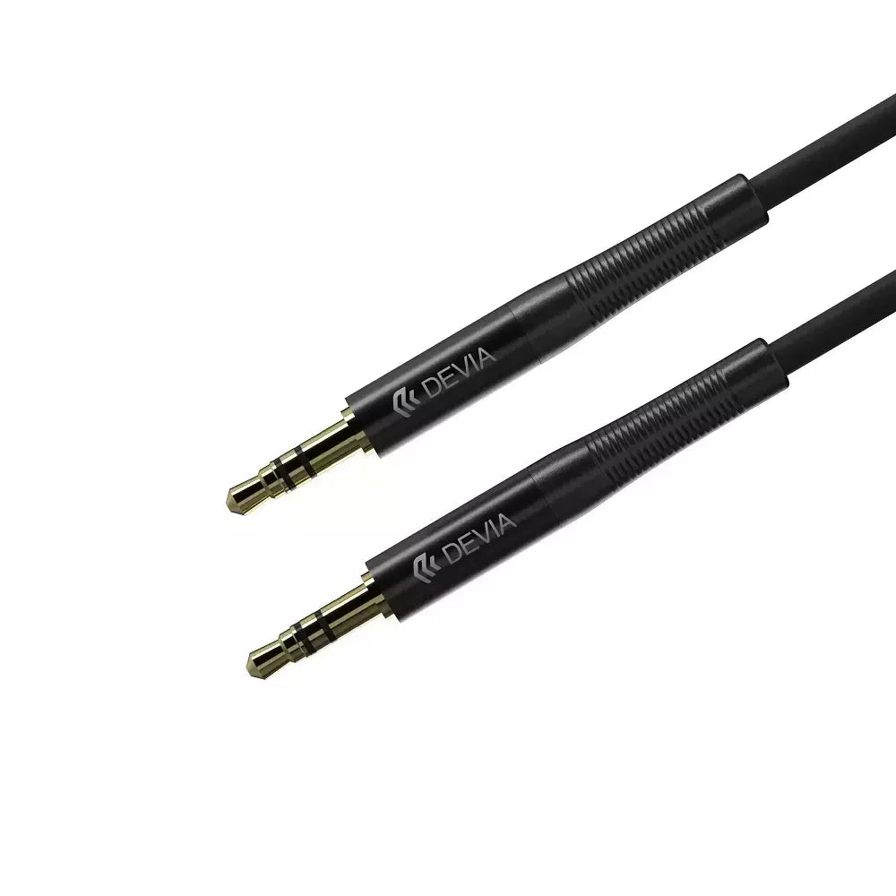 Devia - 1m Mesh Armour Auxiliary Cable - Black