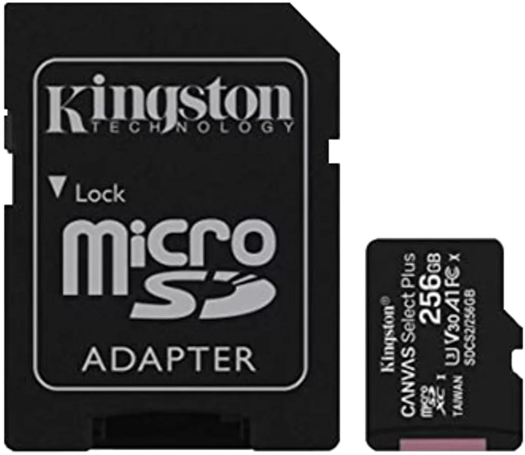 Kingston - Canvas Select Plus - MicroSD Class 10 Memory Card & SD Adapter - 256GB