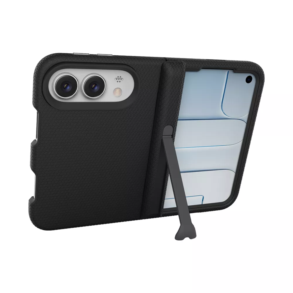 Xquisite ProGrip 4ft Drop Tested Case With Magsafe & Hinge Protection & Kickstand - Black — iPhone Duo