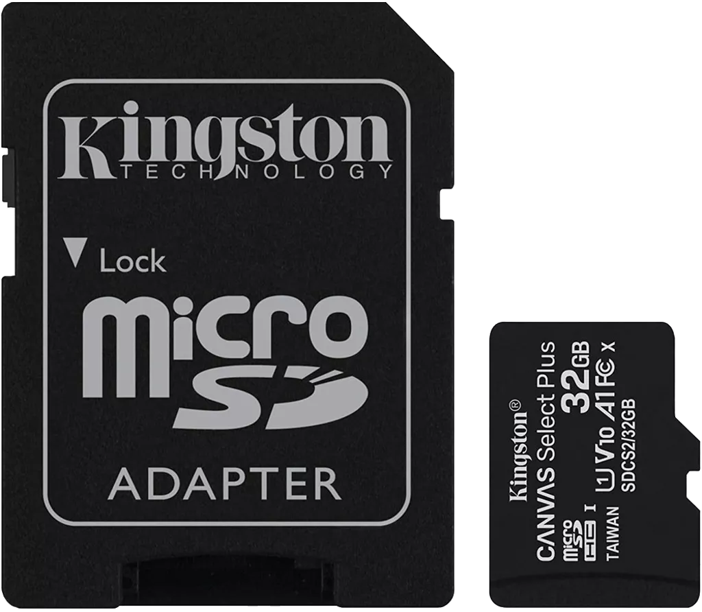 Kingston - Canvas Select Plus - MicroSD Class 10 Memory Card & SD Adapter - 32GB