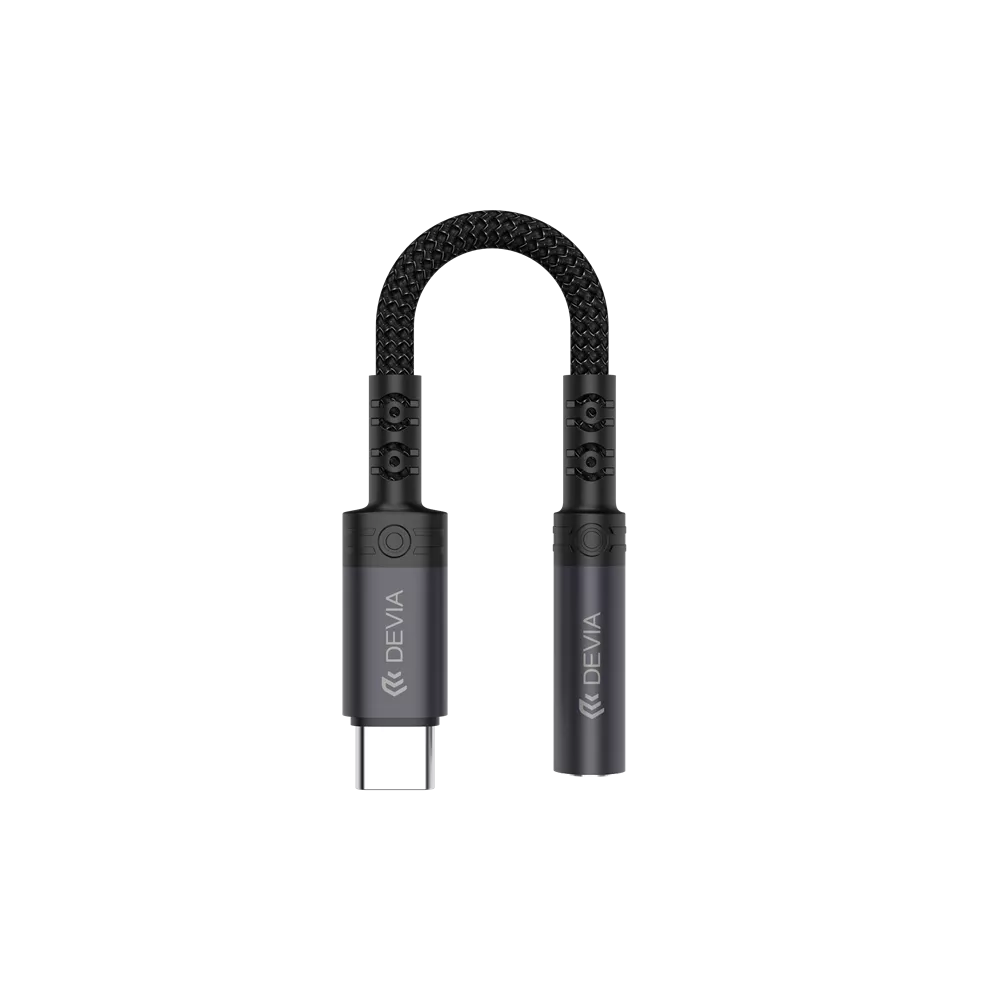 Devia - USB-C to 3.5mm Headphone Adapter - Black